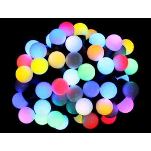 Светодиодная гирлянда Шарики 40мм RGB LED на силиконовом проводе 10 метров